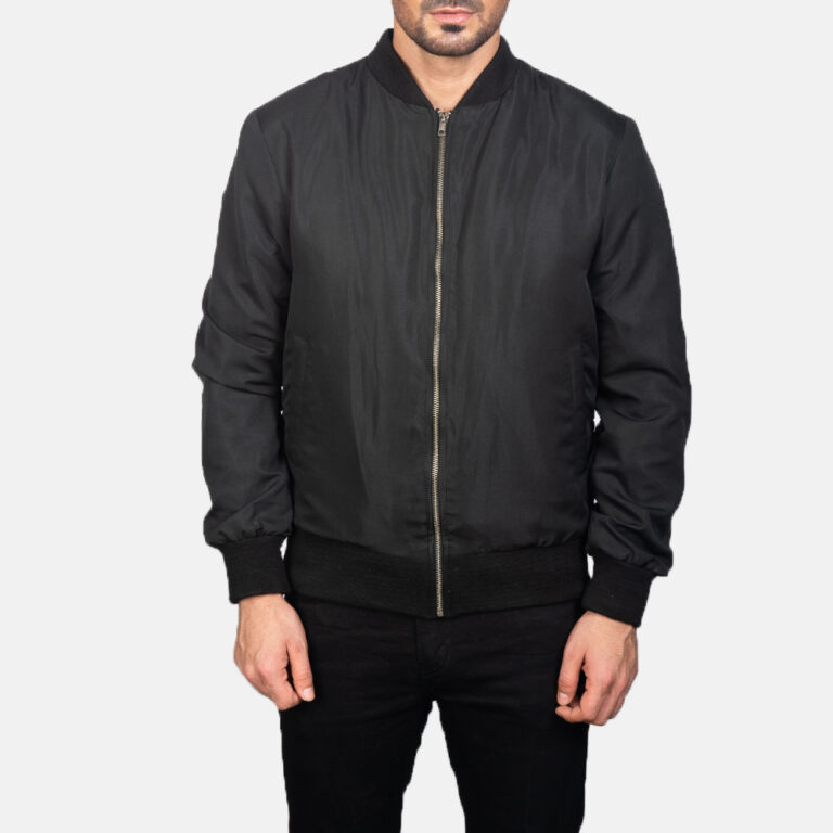 Mens Zack Black Bomber Jacket1-5-1599208026513